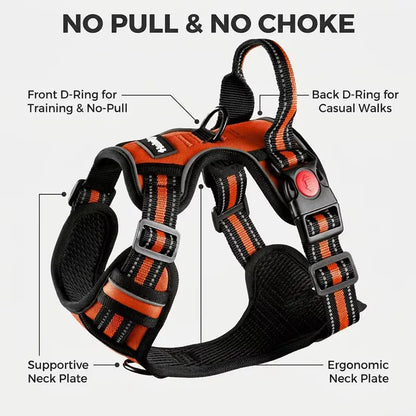 Premium Adjustable Dog Vest Harness and Leash Set for Medium to Large Dogs - Quick Fit, Escape-Proof Design with Padded Comfort Neck Plate and Plush Corduroy Fabric
