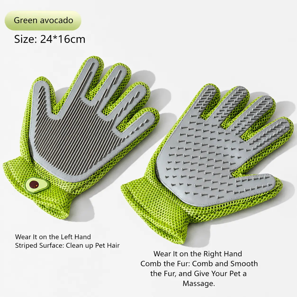 Professional Pet Grooming Glove for Cats and Dogs - Soft Silicone Brush for Daily Grooming and Deshedding, Effectively Removes Loose Fur and Dirt While Providing a Relaxing Massage for Enhanced Pet Well-being and a Cleaner Home