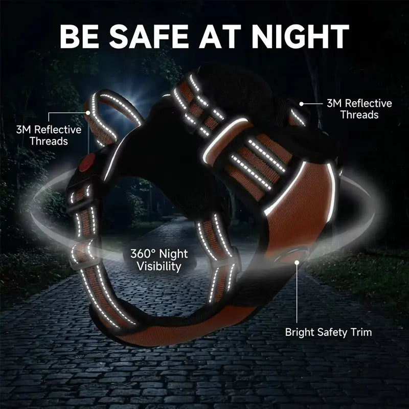 Premium Adjustable Dog Vest Harness and Leash Set for Medium to Large Dogs - Quick Fit, Escape-Proof Design with Padded Comfort Neck Plate and Plush Corduroy Fabric