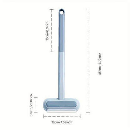 Pet Hair Remover Brush with Extra-Long Handle – Reusable, Washable Lint Cleaner for Cat Dog Hair on Furniture, Carpets, and Bedding.